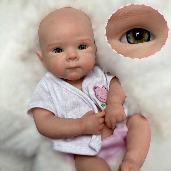 🆕12 inch Realistic Newborn Full Boby Silicone Bettie-Open Mouth Baby Doll Girl - Picture 6 of 11